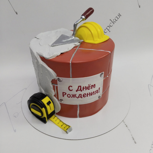 Торт Кирпичная кладка для строителя - 5897 на заказ в Москве, купить 2.5кг за 8850.00 ₽