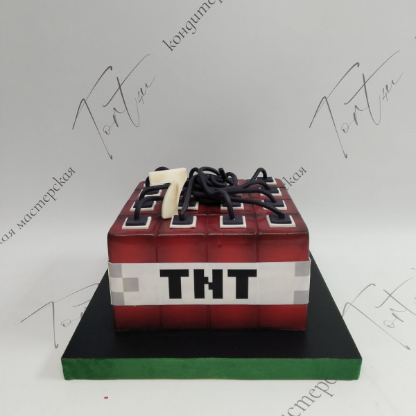 Торт Майнкрафт TNT на 7 лет - 1541 на заказ в Москве, купить 3кг за 10200.00 ₽