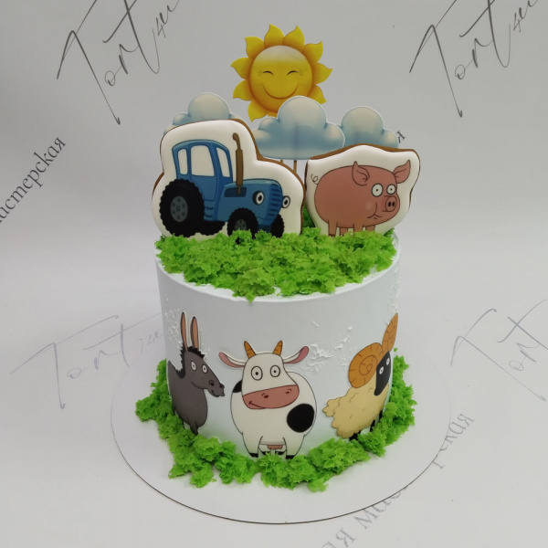 Торт Синий трактор и друзья - 4919 на заказ в Москве, купить 2кг за 7700.00 ₽