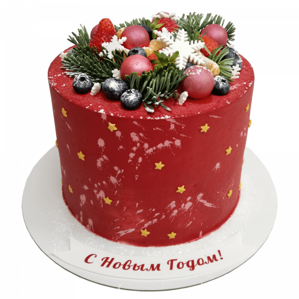 Торт Новый год со снежинками - 3543 на заказ в Москве, купить 2кг за 5600.00 ₽
