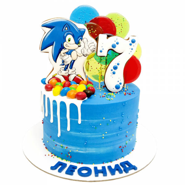 Торт Соник на 7 лет - 3304 на заказ в Москве, купить 2кг за 6900.00 ₽