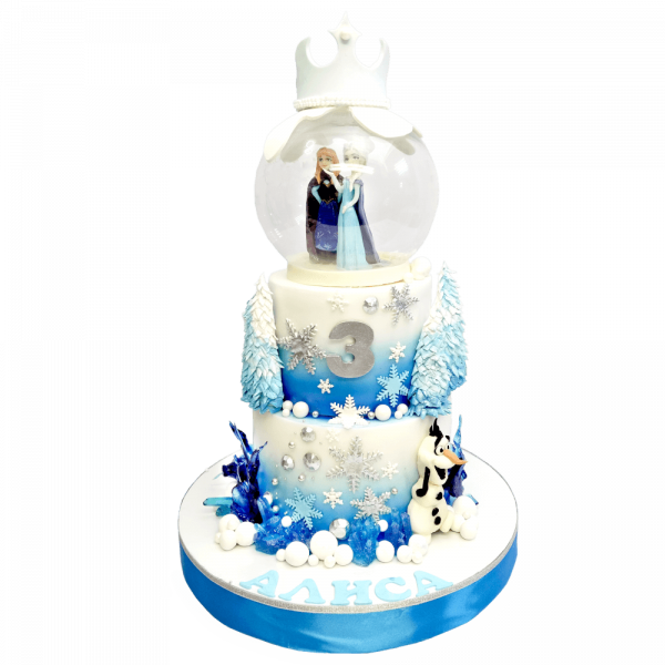 Торт Холодное сердце на 3 года - 3322 на заказ в Москве, купить 5кг за 16550.00 ₽