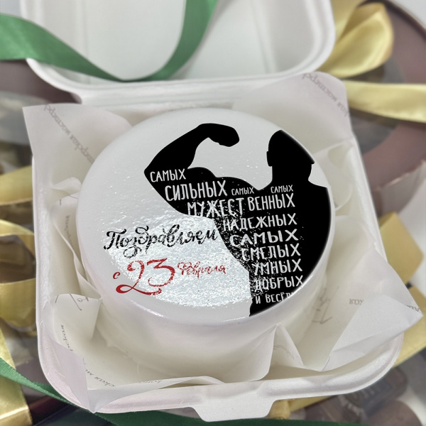 Бенто торт на 23 февраля - 4402 на заказ в Москве, купить 0.4кг за 1500.00 ₽