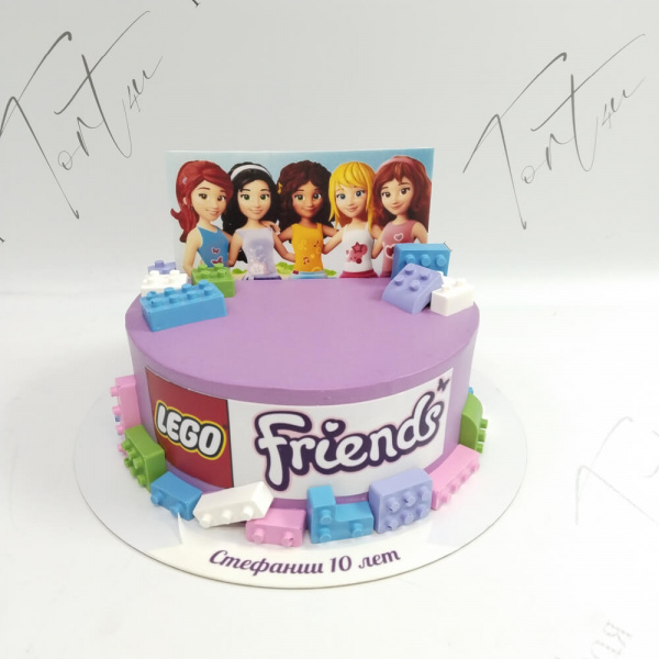 Торт Лего Friends на 10 лет - 1536 на заказ в Москве, купить 2кг за 5800.00 ₽