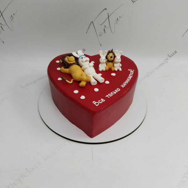 Торт Лев и зайцы для жены - 501 на заказ в Москве, купить 4кг за 18900.00 ₽