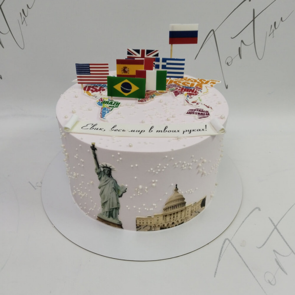 Торт Мир для путешественника - 564 на заказ в Москве, купить 2.5кг за 7250.00 ₽