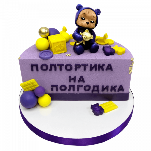 Торт Мишка в капюшоне на 6 месяцев - 3336 на заказ в Москве, купить 2кг за 6700.00 ₽