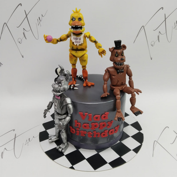 Торт Аниматроники для фаната FNAF - 3123 на заказ в Москве, купить 2кг за 12400.00 ₽
