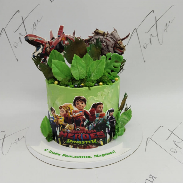 Торт Gigantosaurus Heroes для мальчика - 2981 на заказ в Москве, купить 2кг за 5700.00 ₽