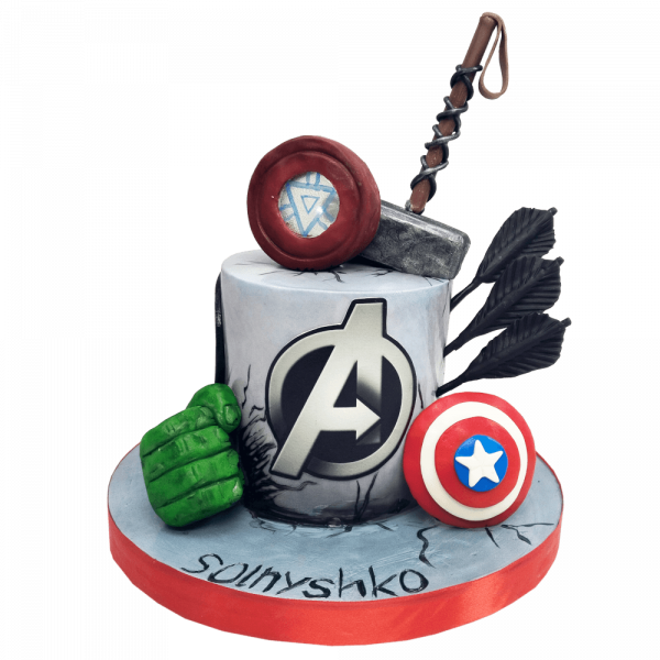 Торт Мстители для поклонника Marvel - 3281 на заказ в Москве, купить 2кг за 7250.00 ₽