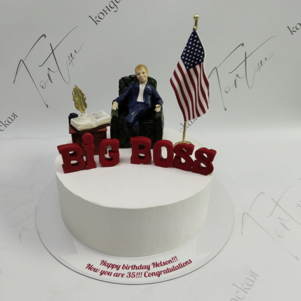 Торт Big Boss на 35 лет - 727 на заказ в Москве, купить 3кг за 12600.00 ₽