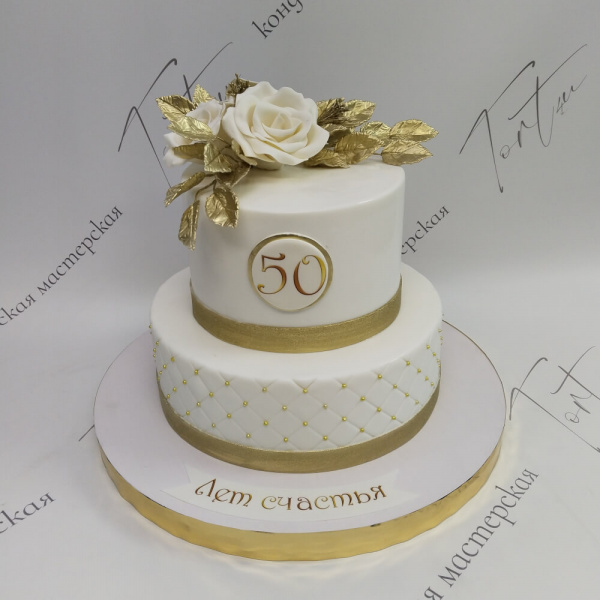 Торт юбилейный с розой на 50 лет - 3092 на заказ в Москве, купить 5кг за 15900.00 ₽