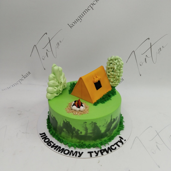 Торт Туристический лагерь для путешественника - 886 на заказ в Москве, купить 3кг за 7700.00 ₽