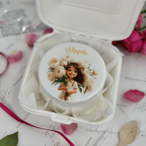 Бенто торт на 8 марта - 4358 на заказ в Москве, купить 0.4кг за 1500.00 ₽