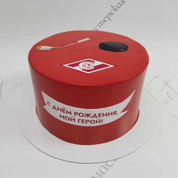 Торт Спартак хоккей для героя - 2226 на заказ в Москве, купить 3кг за 6700.00 ₽