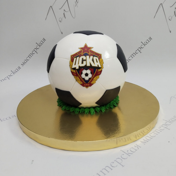 Торт Футбольный мяч ЦСКА - 1997 на заказ в Москве, купить 3кг за 9200.00 ₽