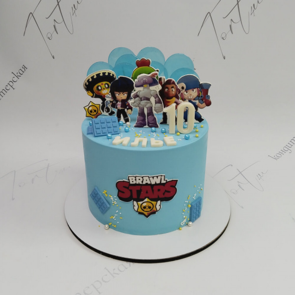 Торт Brawl Stars на 10 лет Илье - 5811 на заказ в Москве, купить 3кг за 8100.00 ₽
