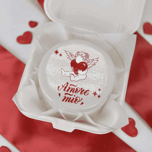 Бенто торт на 14 февраля Amore Mio - 4243 на заказ в Москве, купить 0.4кг за 1500.00 ₽