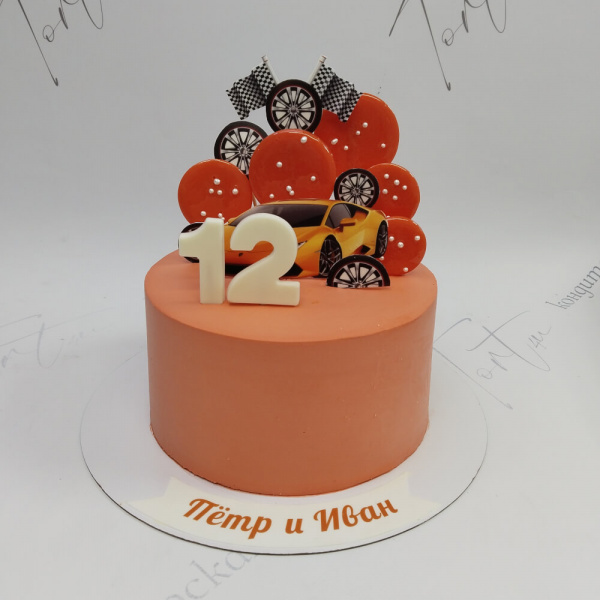 Торт Гоночная машина на 12 лет - 5177 на заказ в Москве, купить 2кг за 5200.00 ₽