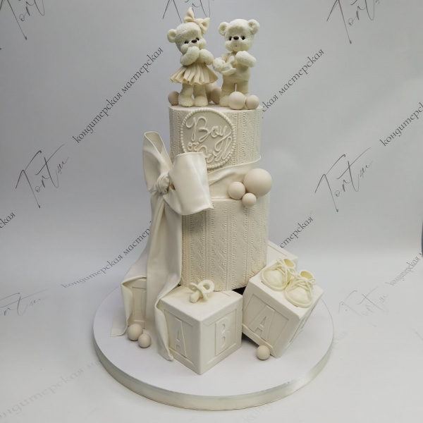 Торт мишки в кремовых тонах - 5440 на заказ в Москве, купить 7кг за 30300.00 ₽