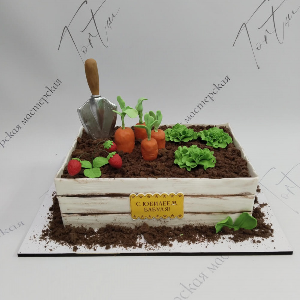 Торт Грядка для бабушки - 6277 на заказ в Москве, купить 3кг за 11900.00 ₽