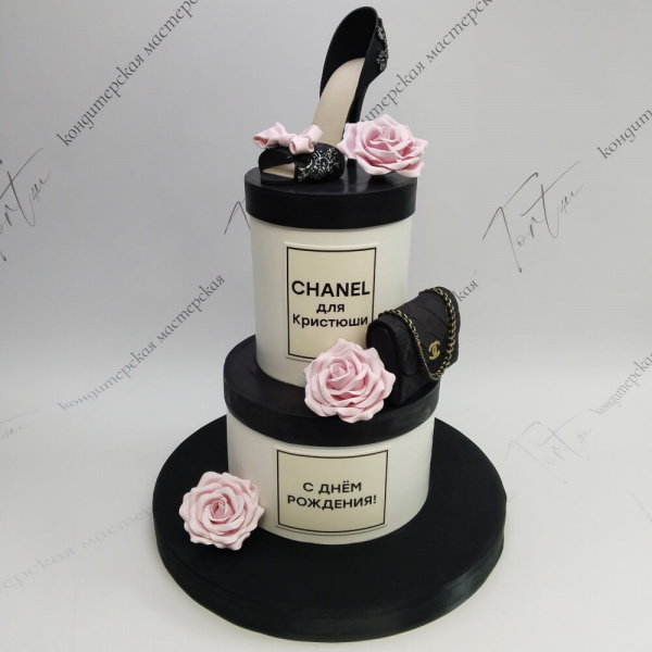 Торт Chanel с туфелькой на 35 лет - 6137 на заказ в Москве, купить 3кг за 18900.00 ₽